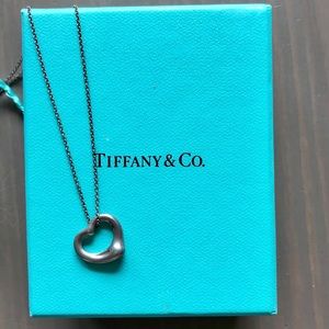 Tiffany Open Heart Pendant with Chain